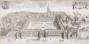 Christ Church College, Oxford, az 1675-ben kiadott "Oxonia Illustrated"-ből.